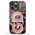 Custom 3D Initials Dark Tort iPhone Case